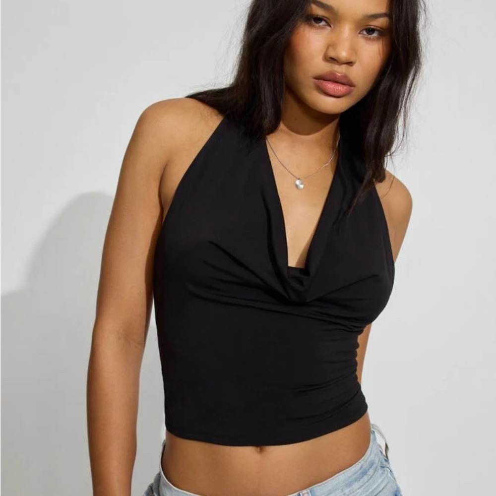 Garage Black Halter Tank Top